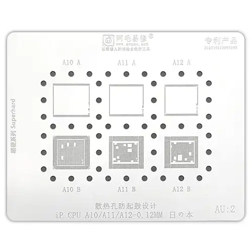 Replacement for AMAOE AU:2 AU2 FOR IPHONE A10 A11 A12 CPU STENCIL - Quality Phone Parts in Sri Lanka